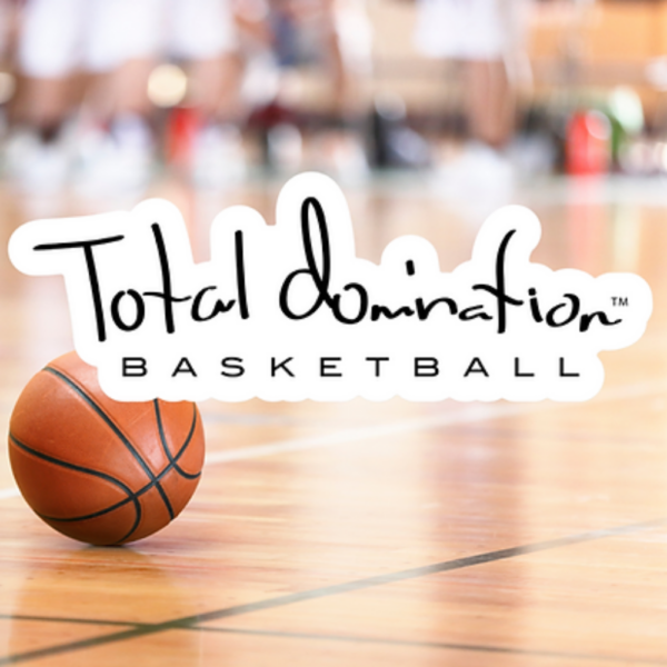 Total Domination basketball die-cut, vinyl decal
