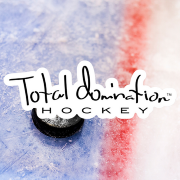 Total Domination hockey die-cut, vinyl decal