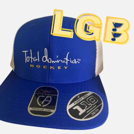 Total Domination Sports Hockey hat for all hockey fans - especially those Blues fans in St. Louis. Let's go Blues!