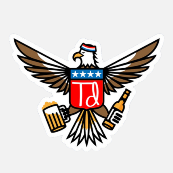 July 4th American Eagle die-cut decal sticker