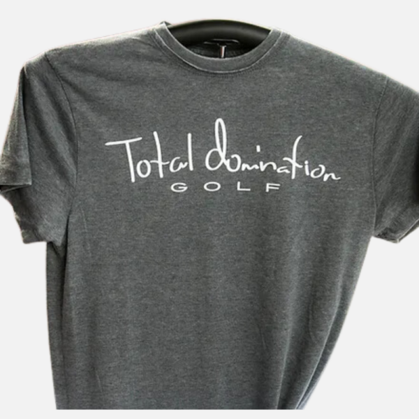 Total Domination golf t-shirt in gray