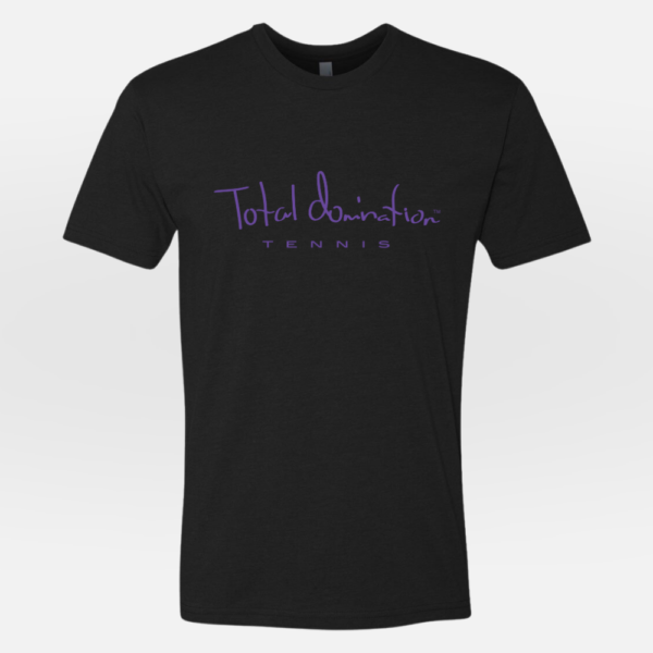 Total Domination Sport Black T-Shirt with Purple Tennis Logo