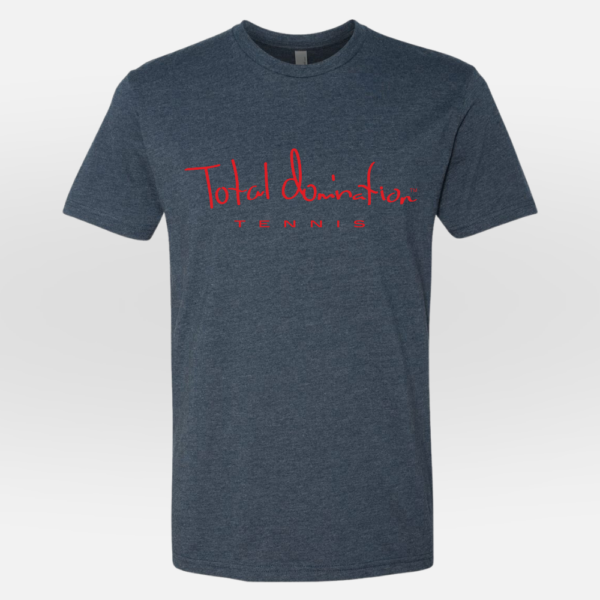 Total Domination Sport Navy T-Shirt with Red Tennis Logo