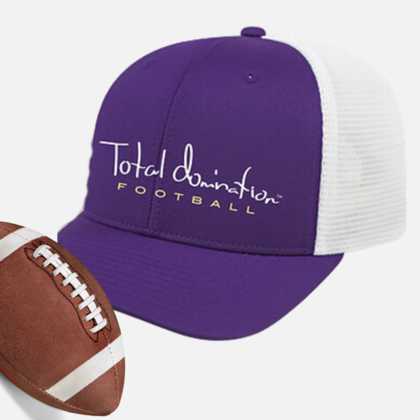 Purple and Gold Total Domination Sports Football Hat